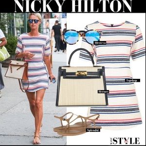 Jacquard A-line dress favored by the stars